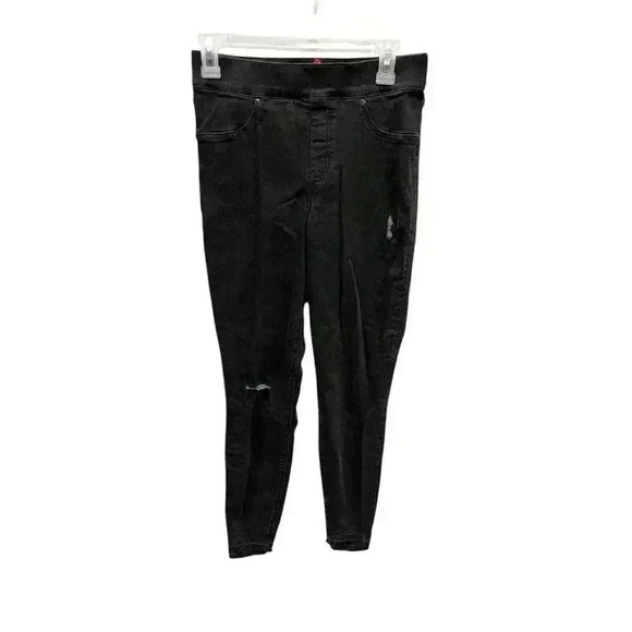 SPANX Women's Medium Distressed Ankle Skinny Jegging Jeans in Vintage Black - Picture 2 of 8